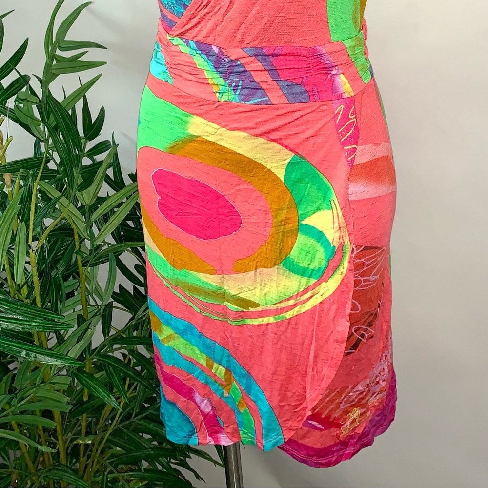 NWT Desigual Funky Artsy Fitted Wrap Dress - Picture 4 of 16